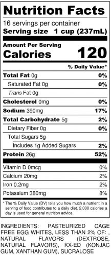 Cake Batter Gallon Nutritional