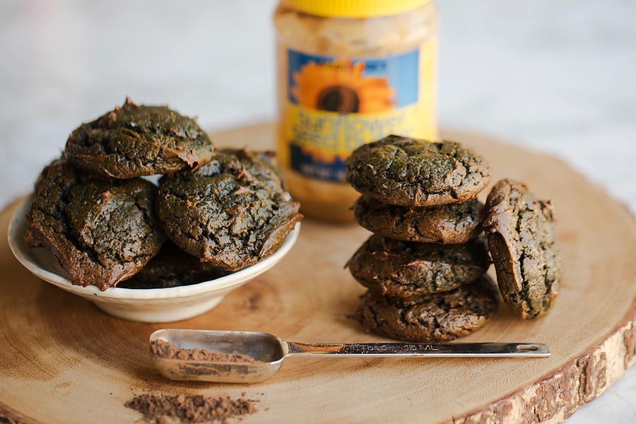 Chocolate Zucchini Sunbutter Cookies