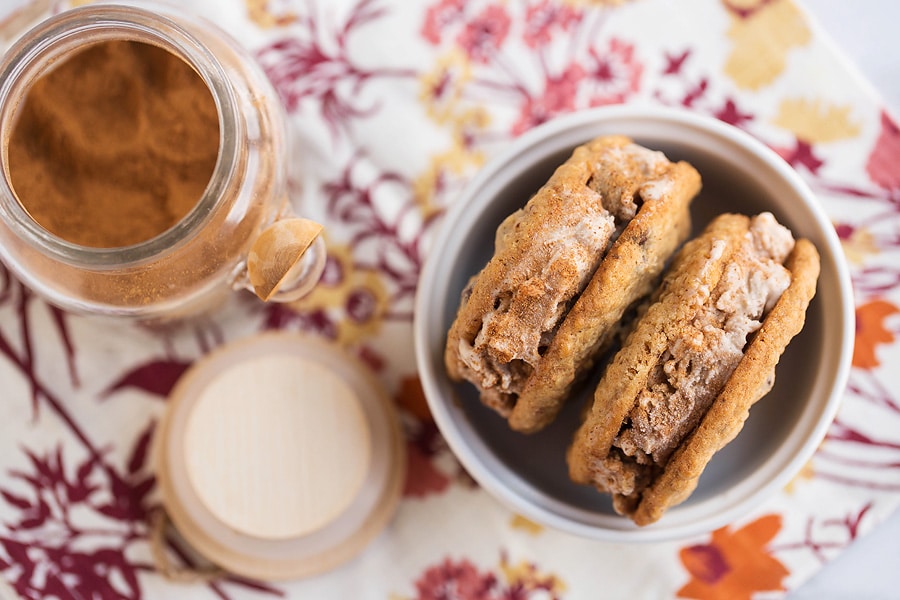 Snickerdoodle Ice Cream Sandwiches