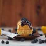 Honey Muffins with blueberry preserves