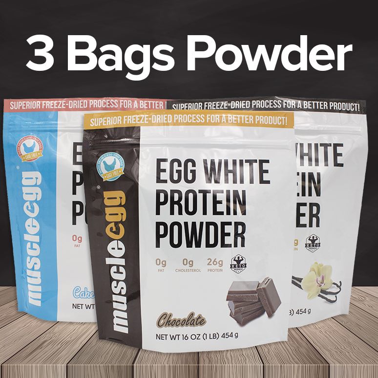 3 Bags of MuscleEgg Powder