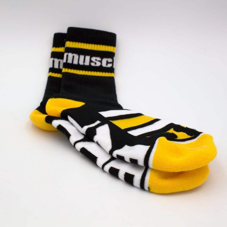 MuscleEgg Men's Yellow "Fuel" Socks MuscleEgg Egg Whites