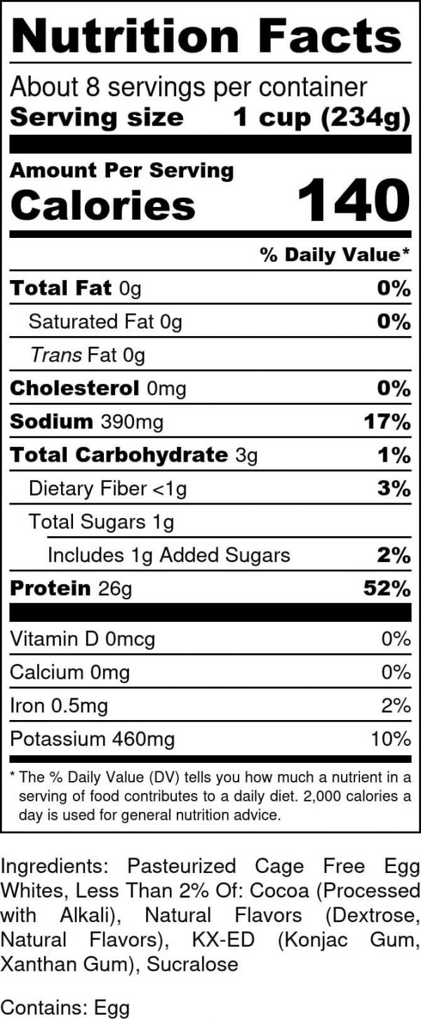 2 Half Gallons Chocolate Caramel MuscleEgg Egg Whites